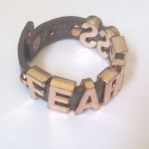 BCBGeneration Gold and‎ Brown Peace Bracelet